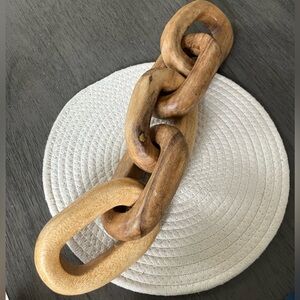 Natural Wood Chain Link Decor